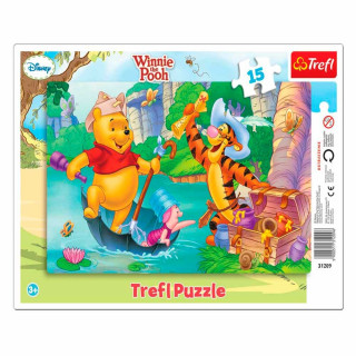 Детский пазл "Винни Пух. Охота за сокровищами" Trefl 31209 (15 элм.)