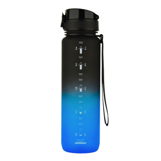Пляшка для води UZSPACE 3038(Black-Blue) 1000 мл, чорно-синя