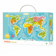 Детский пазл "Карта Мира" английская версия DoDo 300123, 100 деталей