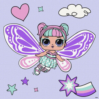 Картина по номерам "L.O.L. Surprise! O.M.G. Fairies Sweetiefly" KHO1091, 40х40 см