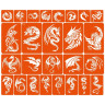 Набор трафаретов для био-тату «Драконы - большой микс» dragons-big-mix опт, дропшиппинг
