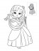 Детская книга-раскраска "Принцессы" 403020 с наклейками                                                  опт, дропшиппинг