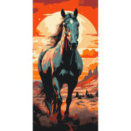 Картина по номерам "Horse art" 11541-AC 40х80 см