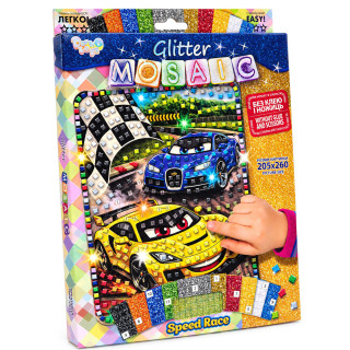 Креативное творчество "Блестящая мозаика Speed Race" БМ-04-06 серии "Glitter Mosaic"