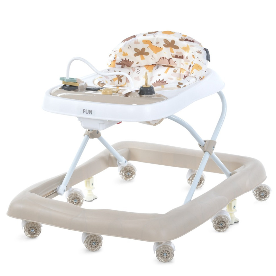Ходунки детские FUN ME 1184 Beige, световые и звуковые эффекты опт, дропшиппинг