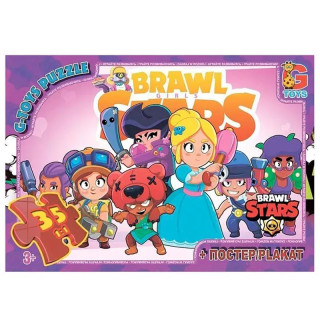 Детский пазл "Brawl Stars" BS362 постер, 35 элементов