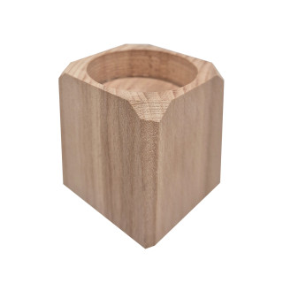 Свічник дерев'яний для свічок-таблеток Candlestick-5, 4,5×4,5×5,5 см