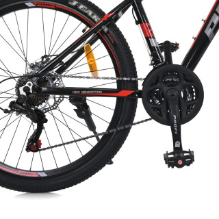 Велосипед MTB2602-2, 26 дюймов, алюминиевая рама 13 Shimano 21SP черно-красный