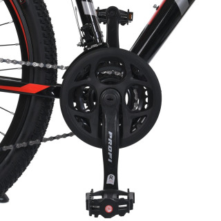 Велосипед MTB2602-2, 26 дюймов, алюминиевая рама 13 Shimano 21SP черно-красный