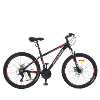 Велосипед MTB2602-2, 26 дюймов, алюминиевая рама 13 Shimano 21SP черно-красный