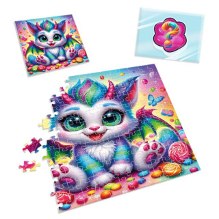 Детские пазлы с сюрпризом "Цветной дракончик" VT8030-05, 180 деталей