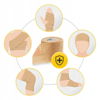 Когезионный эластичный бинт-бандаж Cohesive Bandage 4FIZJO P-5905973400855, 5 см x 4,5 м