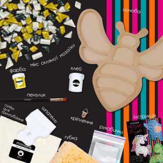 Детский набор для творчества хрустальная мозаика "Пчелка" МА7001