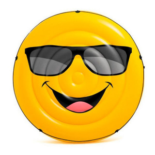 Надувной матрас для купания Смайлик 57254 с ремкомплектом