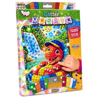 Креативное творчество "Блестящая мозаика Dino" БМ-04-07 серии "Glitter Mosaic"