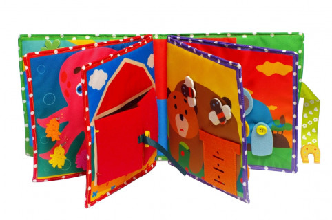Текстильна розвиваюча книга для малят Bambini 
