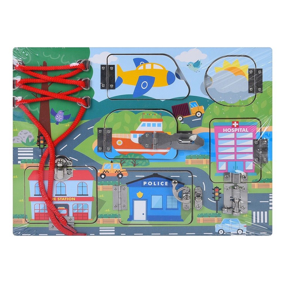 Деревянная игрушка Бизиборд MD 0146-2 игровое поле 30×22,5 см опт, дропшиппинг