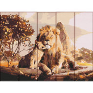Картина по номерам по дереву "Наследник льва" ASW132 30х40 см