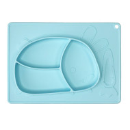 Силиконовая тарелка-коврик "Зайчик" MGZ-0119(Blue) 19х27 см