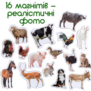 Набор магнитов "Ферма" ML4031-04 EN реалистичные, 16 картинок