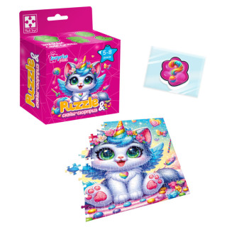 Детские пазлы с сюрпризом "Котик-единорожка" VT8030-07, 180 деталей