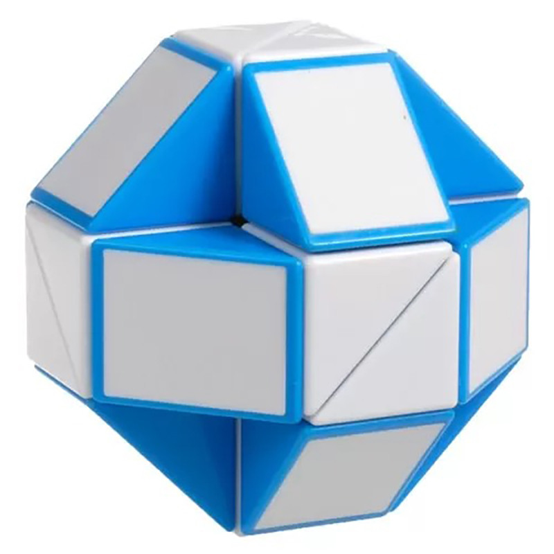 Змейка Рубика Smart Cube бело-голубая SCT401 в коробке опт, дропшиппинг