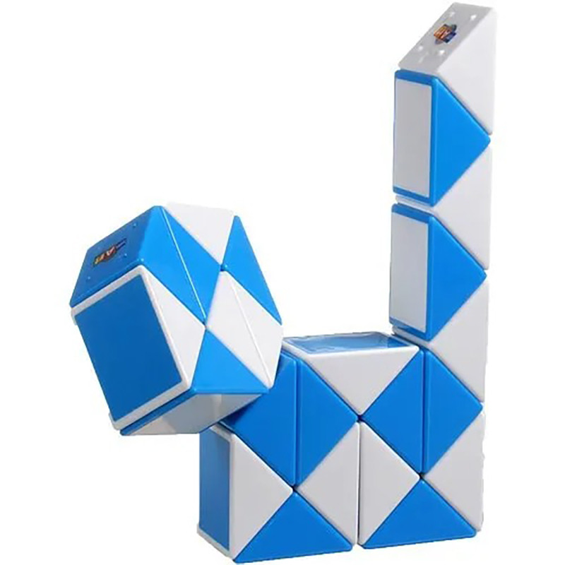 Змейка Рубика Smart Cube бело-голубая SCT401 в коробке опт, дропшиппинг