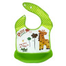Детский слюнявчик Трактор MGZ-0602(Green Giraffe) со съемным карманом опт, дропшиппинг