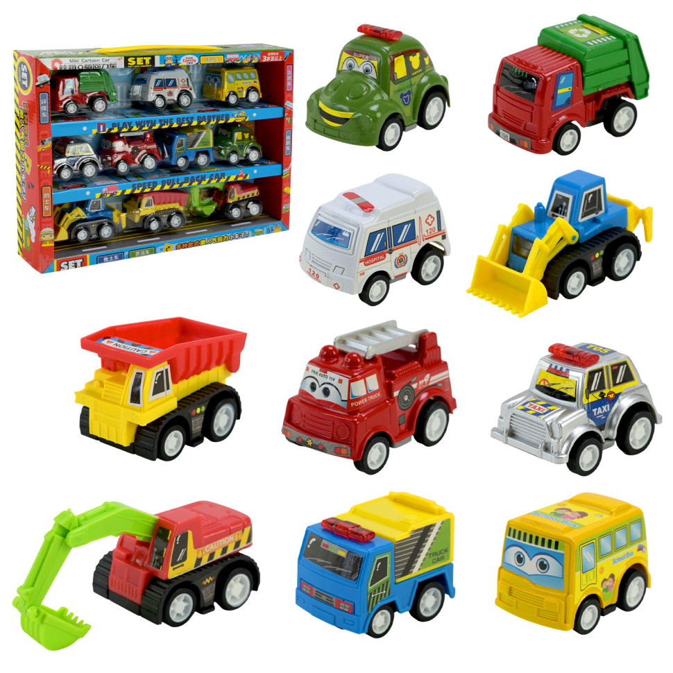 Игровой набор машинок Mini Cartoon Car 5857 в наборе 10 шт опт, дропшиппинг