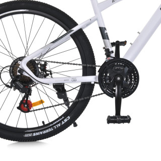 Велосипед SKD75 MTB 2605-2, 26 дюймов, стальная рама 16 Sunrun 24SP белый