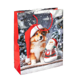 Пакет подарочный "Новый год" 2577-4 размер 18х21,5х8 см 