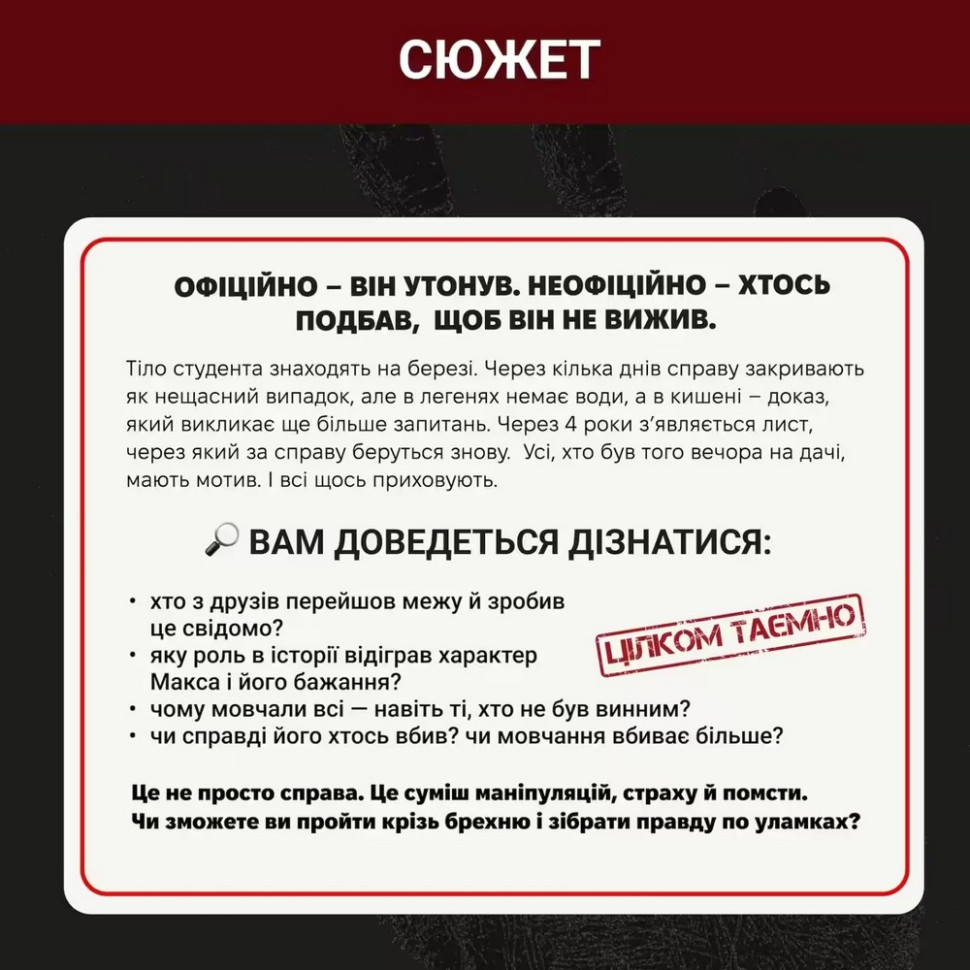 Настольная игра Нераскрытые дела №4 0038MG более 40 материалов опт, дропшиппинг