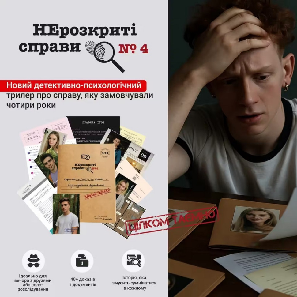 Настольная игра Нераскрытые дела №4 0038MG более 40 материалов опт, дропшиппинг