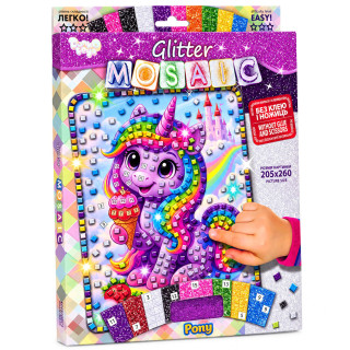 Креативное творчество "Блестящая мозаика Pony" БМ-04-10 серии "Glitter Mosaic"
