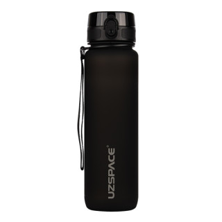 Бутылка для воды UZSPACE 3038(Black) 1000 мл, черная
