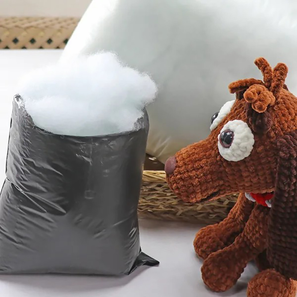 Наполнитель синтепух силиконизированный Candy Yarn CY07_1334_18911 Белый 500 г опт, дропшиппинг