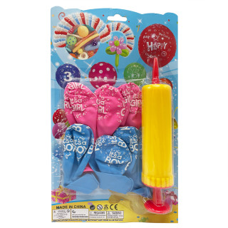 Набор Воздушных шаров "It's a girl/It's a boy" MK5478 насос, 6 шт, на листе