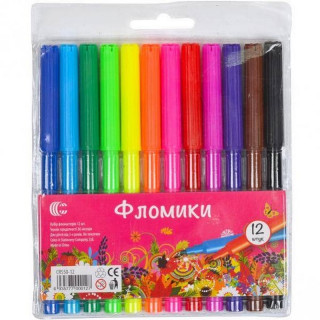 Детские фломастеры "Фломики" CR550-12-2, 12 штук