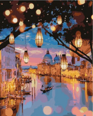 Картина по номерам. Brushme " Ночные огни Венеции" GX24915, 40х50 см                                         