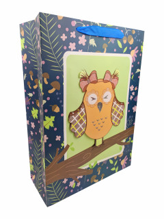 Подарочный пакет Совы 7503-2L, 30х40х10 см