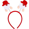 Ободок новогодний с пружинками Дед Мороз 10-05-1-2 опт, дропшиппинг