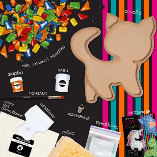 Детский набор для творчества хрустальная мозаика "Котик" МА7006