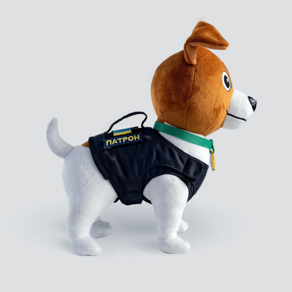 Плюшевая игрушка пес Патрон FWPATRONPL22WTBN1, 27 см опт, дропшиппинг