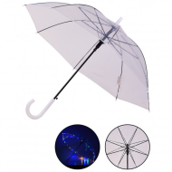 Зонт LED UM5216-UC прозорий, зі світлом, довжина тростини – 77 см ( знижений в ціні товар )
