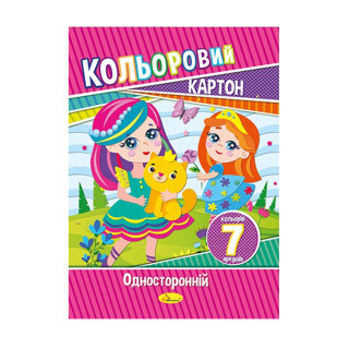 Набір кольорового картону А4 АП-1101, 7 аркушів 230 г/м2