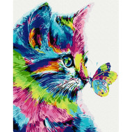 Картина по номерам "Котик в краске" BS31326, 40х50см