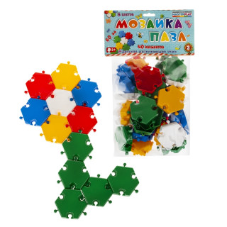 Дитяча мозаїка-пазл №3 1-144, 40 деталей Ø60мм
