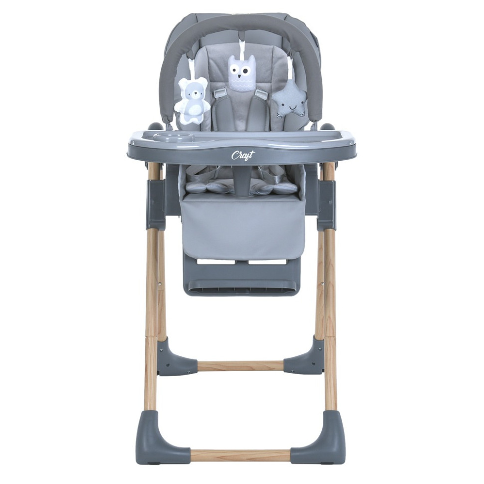 Стульчик для кормления CRAFT ME 1115-W Gray, до 15 кг опт, дропшиппинг