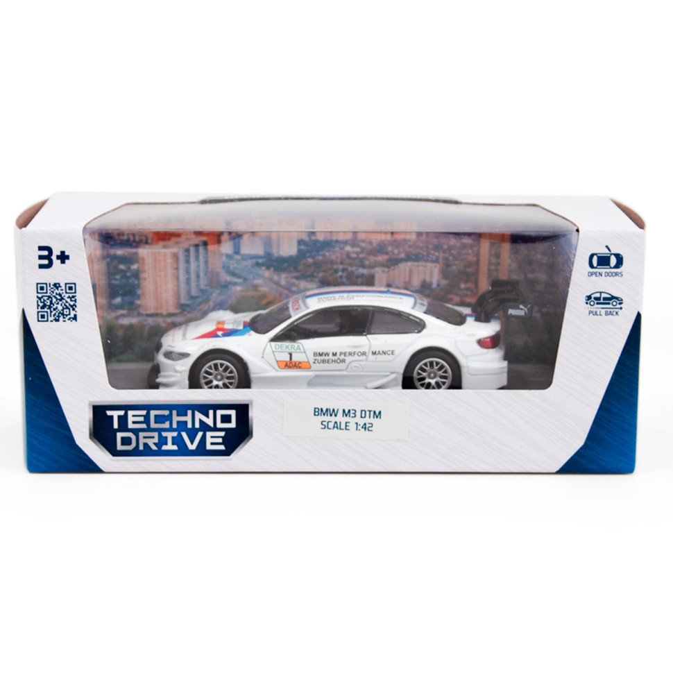 Дитяча автомодель BMW M3 DTM TechnoDrive 250256 білий - гурт(опт), дропшиппінг 