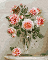 Картина по номерам. Brushme "Нежные розы" GX4741, 40х50 см                                                    
